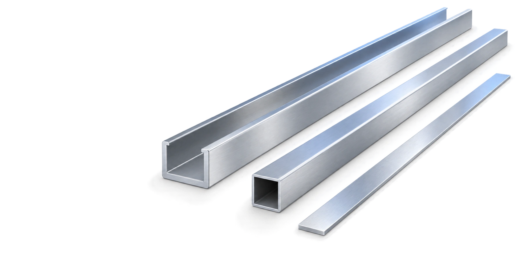 Illustration of aluminium extrusion profiles