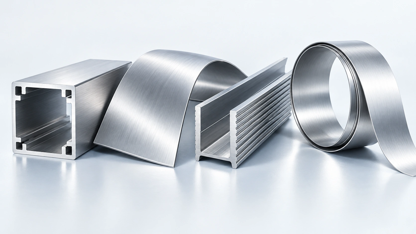 Illustrative study of hollow aluminium geometry, formed surfaces and channels