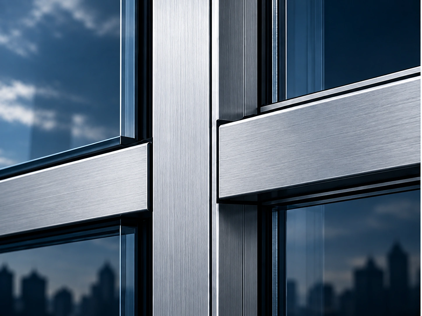 Illustration of aluminium profiles for building & construction