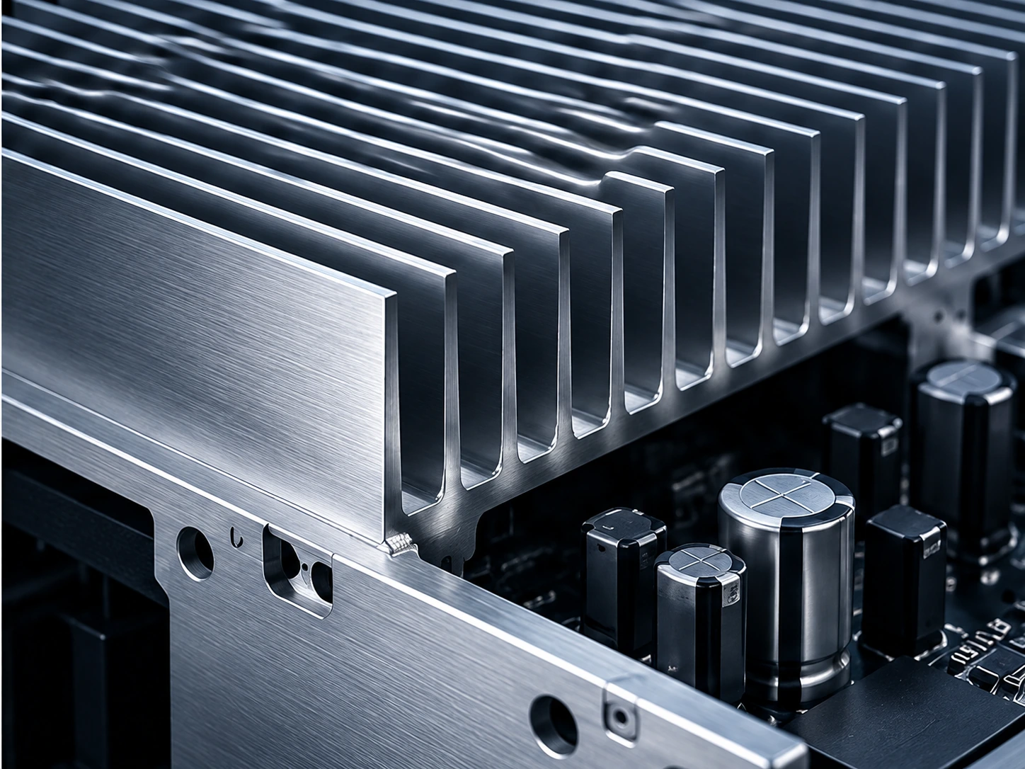 Illustration of aluminium profiles for electronics & machinery
