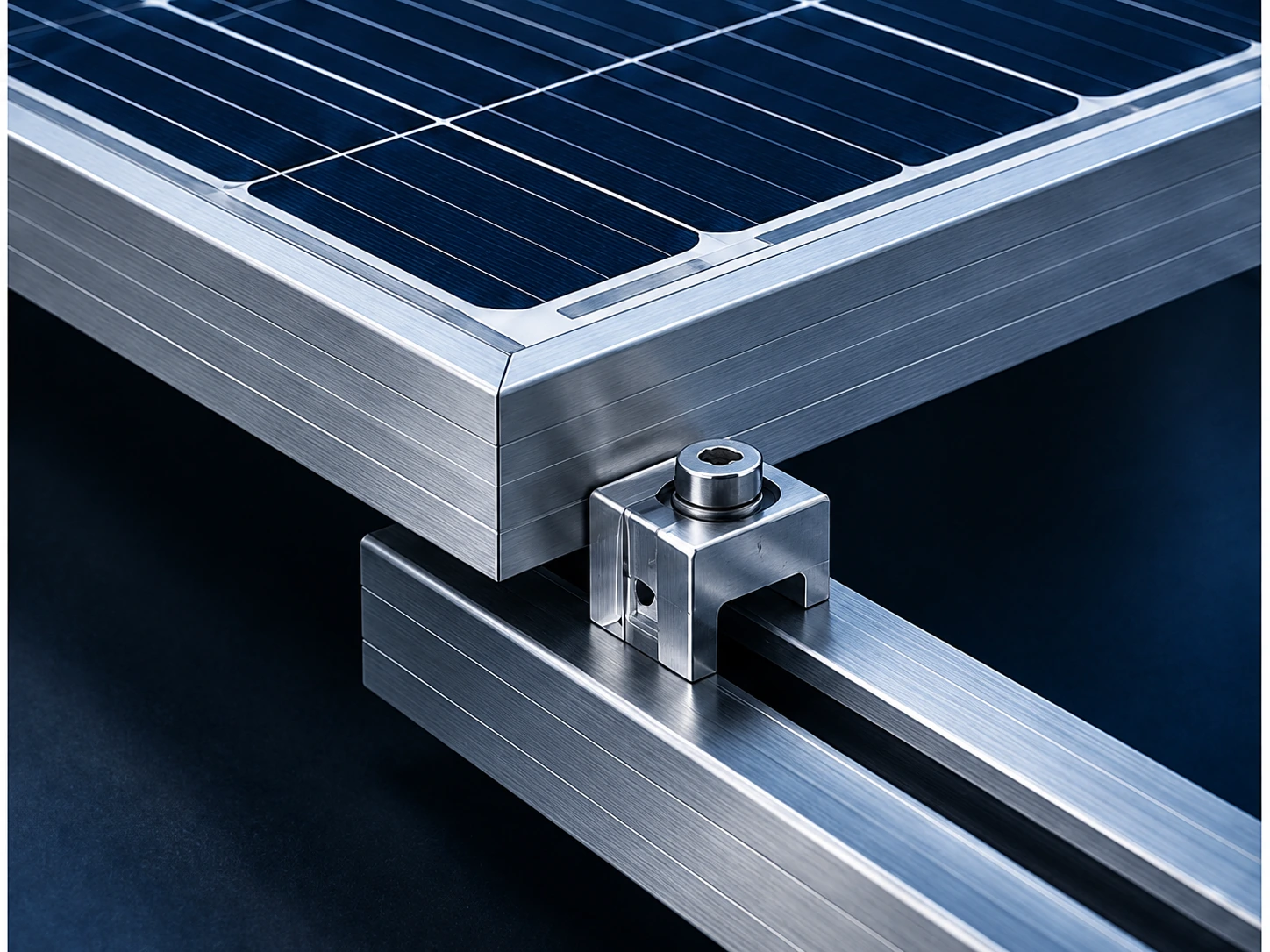 Illustration of aluminium profiles for renewable energy