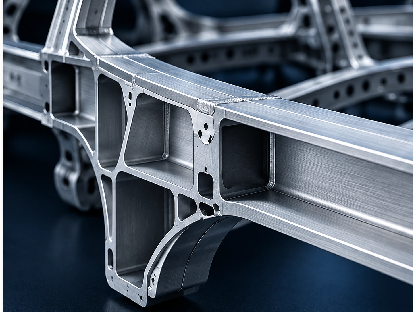 Illustration of aluminium profiles for transport