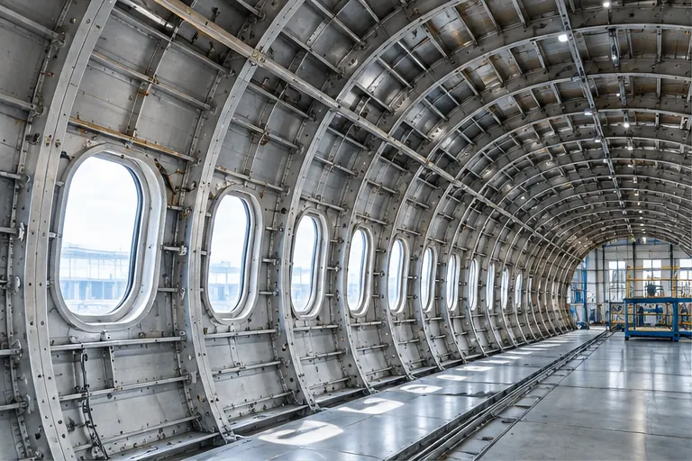 Illustration of aircraft structural components