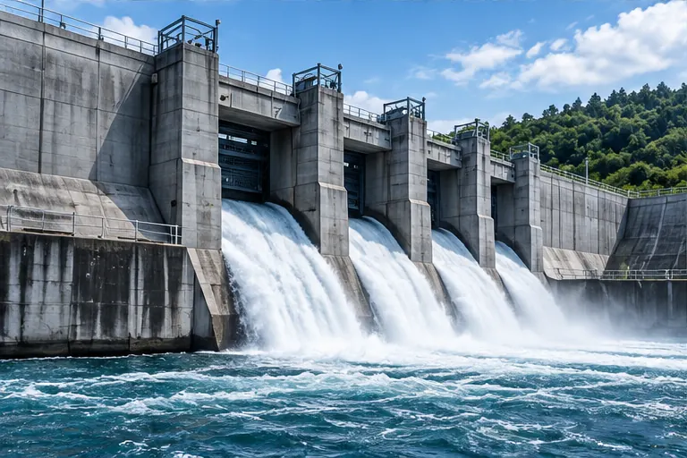 Illustration of hydropower infrastructure